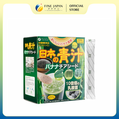 Bột rau xanh hữu cơ Japaness Green Banana Chia Seeds FINE JAPAN bổ sung chất xơ và lợi khuẩn hộp 40 thanh