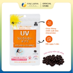 Viên uống chống nắng UV Care Plus FINE JAPAN hạn chế lão hóa da và giúp da sáng mịn gói 30 viên