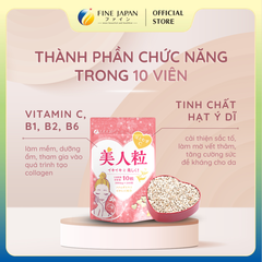 Viên uống mỹ nhân Vitamin C & tinh chất hạt Ý Dĩ dưỡng trắng da FINE JAPAN gói 200 viên