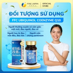 [Chức năng] Viên uống FFC Ubiquinol Coenzyme Q10 FINE JAPAN cải thiện sức khỏe từ tế bào gốc lọ 90 viên