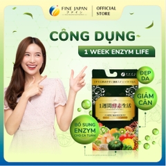 Nước cốt tiêu hoá 1 Week Enzym Life hỗ trợ tiêu hoá và làm đẹp từ 45 loại rau củ và hoa quả 7 thanh