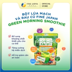 Bột chất xơ Green Morning Smoothie FINE JAPAN từ lúa mạch và rau củ gói 200g