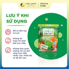 Bột chất xơ Green Morning Smoothie FINE JAPAN từ lúa mạch và rau củ gói 200g