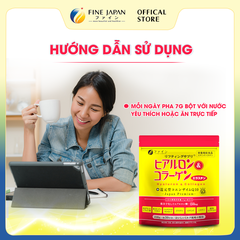 Bột uống Hyaluron & Collagen FINE JAPAN hạn chế lão hóa da gói 210g