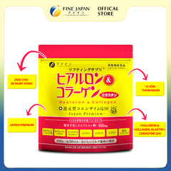 Bột uống Hyaluron & Collagen FINE JAPAN hạn chế lão hóa da gói 210g