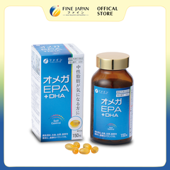 [Chức năng] Viên uống dầu cá FFC Omega EPA & DHA FINE JAPAN hỗ trợ giảm mỡ máu lọ 150 viên