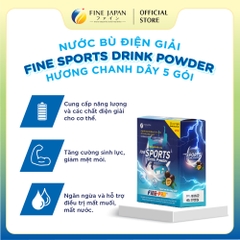 Bột pha nước điện giải Sport Drink FINE JAPAN hương chanh dây hộp 5 gói