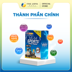 Bột pha nước điện giải Sports Drink Powder FINE JAPAN bù nước, chất điện giải & tăng cường sinh lực 5 gói