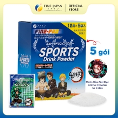 Bột pha nước điện giải Sports Drink Powder FINE JAPAN bù nước, chất điện giải & tăng cường sinh lực 5 gói