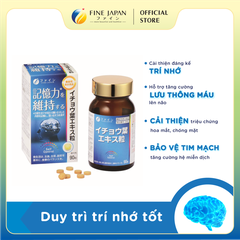 [Chức năng] Viên uống bạch quả FFC Ginkgo FINE JAPAN duy trì trí nhớ lọ 90 viên