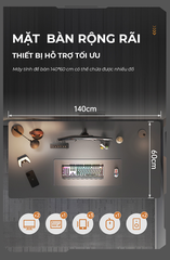 Bàn Gaming chân X, Bàn Làm Việc chân sắt sơn tĩnh điện, mặt gỗ MDF BH-089