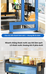 Kệ chén bát đa năng có cánh trượt thông minh KB-833