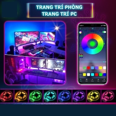 Dây đèn LED RGB nhiều màu, nháy theo nhạc trang trí nhiều kích thước 2m, 3m, 5m