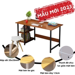 Bàn làm việc có giá sách, bàn học có kệ bên dưới gỗ MDF chống xước Q-table