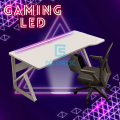 Bàn Gaming led 16 triệu màu điều chỉnh bằng điện thoại thông minh, bàn có đèn led nhảy theo nhạc có thanh chịu lực ở giữa mặt bàn