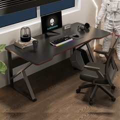 Bàn làm việc, bàn gaming chữ Z K U, bàn chân sắt mặt gỗ MDF kích thước 1m 1.2m