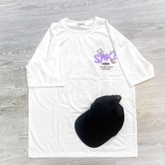 MS010 Áo Thun Unisex Nam Nữ, Áo Thun Form Rộng Thời Trang In Hình SPACE Dễ Thương Freesize