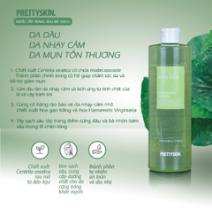 Bộ Ba Chăm Sóc Da Lành Tính Chiết Xuất Rau Má PRETTYSKIN Cho Da Nhạy Cảm - Nước Tẩy Trang + Sữa Rửa Mặt + Kem Chống Nắng