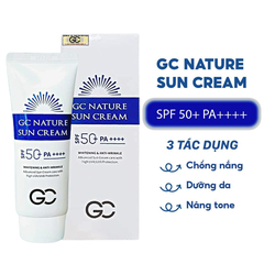 Kem Chống Nắng GC Nature Sun Cream Nâng Tone Dưỡng Trắng SPF 50+ PA++++ 60ml Hàn Quốc