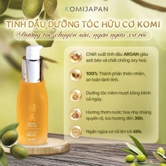 Tinh Dầu Dưỡng Tóc Hữu Cơ KOMI JAPAN Nhật Bản 50ml - Dưỡng Tóc Chuyên Sâu, Ngăn Ngừa Xơ Rối