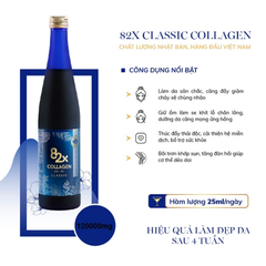 Nước Uống Đẹp Da 82x Collagen Classic Chứa 120000mg Collagen Peptide Nhật Bản 500ml