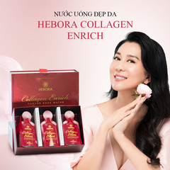 Combo 2 Hộp Nước Uống Hebora Collagen Enrich Damask Rose Water Nhật Bản (Dạng Túi)