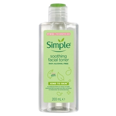 Nước Hoa Hồng Không Cồn Làm Dịu Da Simple Kind To Skin Soothing Facial Toner 200ml