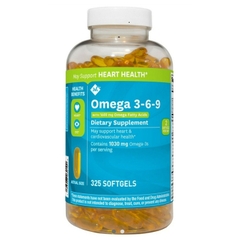 Viên Uống Dầu Cá Omega 3 6 9 Supports Heart Health 325 Viên Của Mỹ