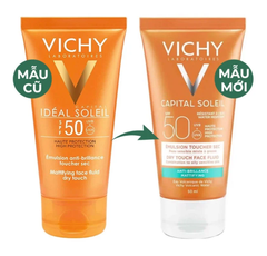 Kem Chống Nắng Cho Da Dầu, Không Nhờn Rít Vichy Ideal Soleil Mattifying Face Fluid Dry Touch SPF50+ 50ml