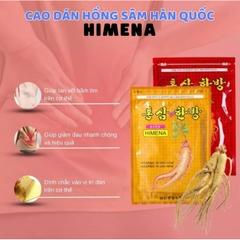 Cao Dán Hồng Sâm Himena Hàn Quốc - Miếng Giảm Đau Nhứt Xương Khớp