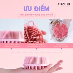 Lược Gội Đầu Massage Da Đầu Thư Giãn 2in1 Mizuki (Màu Ngẫu Nhiên)
