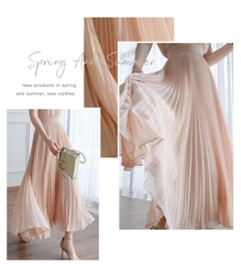 Đầm midi voan xếp li cộc tay hồng phấn đầm dự tiệc phiên  Xiny D165230