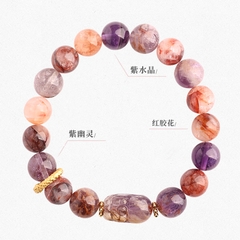 Vòng tay phong thủy Thạch anh tím Bạc S925 Cao Cấp TS121240