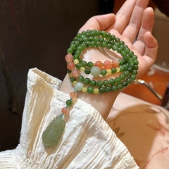 Vòng tay đá jasper Ulanhai tự nhiên, phong cách Trung Hoa, vòng tay mã não đỏ Nam TS122240