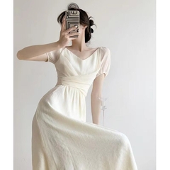 Váy voan tơ kiểu Pháp cho cô nàng thanh lịch nhẹ nhàng phong cách hiện đại xu hướng hè mới D121240