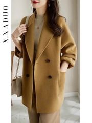 Áo dạ ép lông cừu kiểu Vest  phong cách Hàn Quốc mẫu mới thu đông D450240