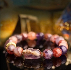 Vòng tay phong thủy Thạch anh tím Bạc S925 Cao Cấp TS121240