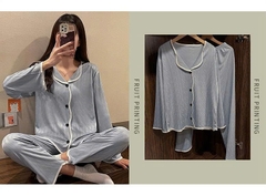 🌸 Bộ đồ ngủ nữ dài tay xuân thu  – vải jacquard sang nhẹ, mặc nhà thoáng mát, thời trang và hợp mốt  DN172250