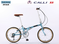 Xe đạp gấp CaLLI X5 hợp kim nhôm Hàng Cao Cấp Xuất Nhật SIZE 20 cho người cao từ 1.3m