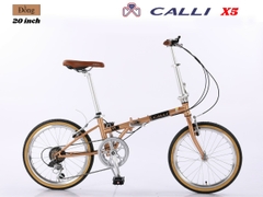 Xe đạp gấp CaLLI X5 hợp kim nhôm Hàng Cao Cấp Xuất Nhật SIZE 20 cho người cao từ 1.3m