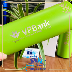 Bình giữ nhiệt mầu xanh lá ngân hàng VP Bank