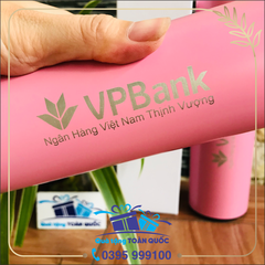Bình giữ nhiệt mầu hồng ngân hàng VP Bank