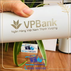 Bình giữ nhiệt mầu trắng ngân hàng VP Bank