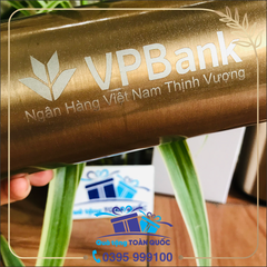 Bình giữ nhiệt mầu vàng đồng ngân hàng VP Bank