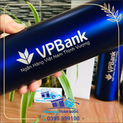 Bình giữ nhiệt mầu xanh ngân hàng VP Bank