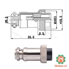 GX16-3P Đầu nối tròn Đực-Cái 3 chân  - 1 Cặp