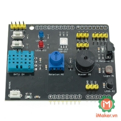 Mạch 9in1 DHT11 LM35 Buzzer IR Photoresistor VR RGB Button Led Shield