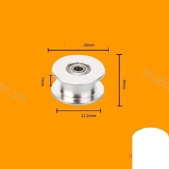 Pulley ròng rọc GT2 Trơn 20T - Trục 3mm Bản 6mm