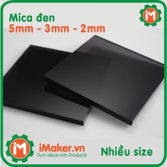 Tấm nhựa MICA Đen Bóng không Xuyên 5mm, 3mm, 2mm