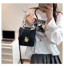 Túi Hộp Nữ Có Quai Xách - Giỏ Xách Đeo Chéo Kèm Khăn Lụa Mona - tt230139